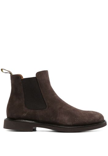 Doucal's side-panel suede ankle boots - Brown