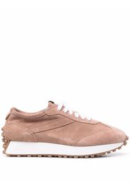 Doucal's logo-patch detail sneakers - Pink