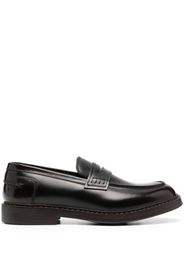 Doucal's penny-slot leather loafers - Brown
