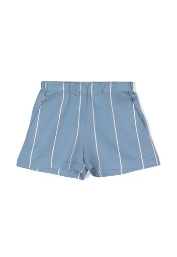 Douuod Kids striped straight-leg shorts - Blue