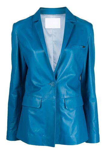 Drome single-breasted leather blazer - Blue