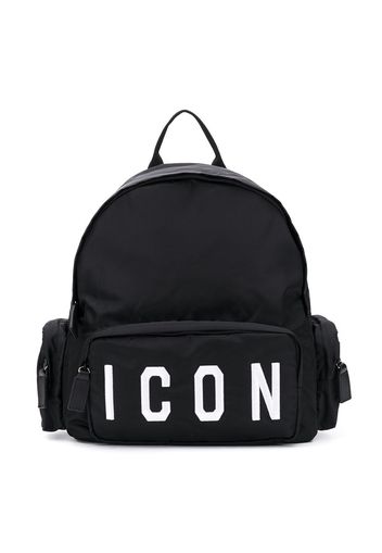 Dsquared2 Kids logo embroidered backpack - Black