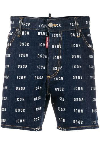 ICON DSQ2 logo denim shorts