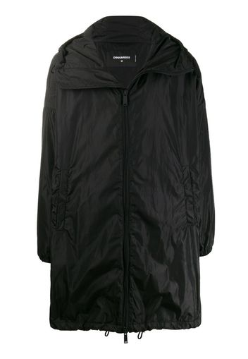logo hooded raincoat