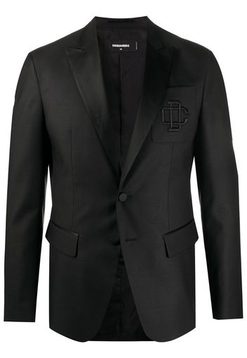 embroidered logo blazer