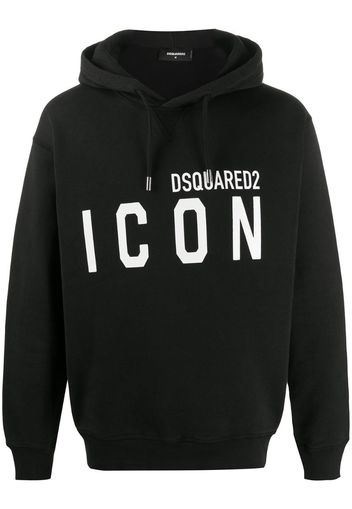 Icon-print hooded sweatshirt