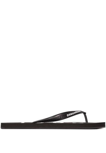 Dsquared2 Icon print flip flops - Black