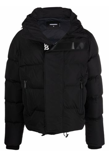 Dsquared2 logo-print puffer coat - Black