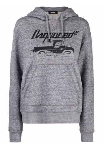 Dsquared2 truck-print hoodie - Grey