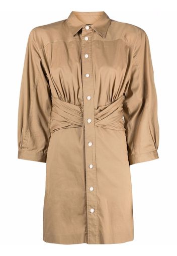 Dsquared2 ruched-detail shirt dress - Brown