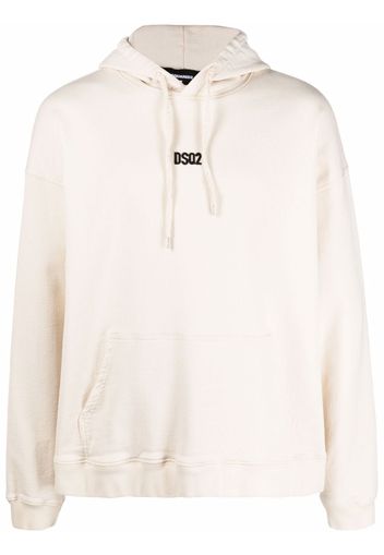 Dsquared2 logo detail hoodie - Neutrals