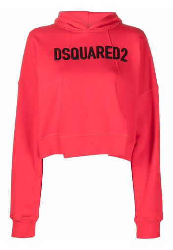 Dsquared2 logo-print cropped hoodie