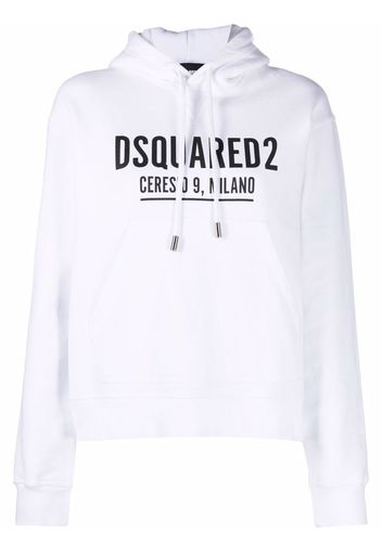 Dsquared2 logo-print cotton hoodie - White