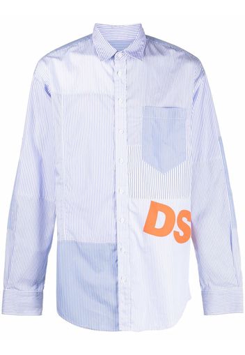 Dsquared2 panelled logo shirt - Blue