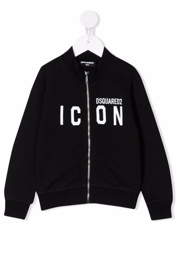 Dsquared2 Kids zipped icon-print jumper - Black