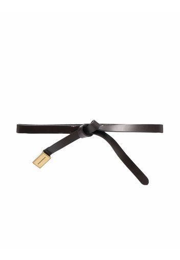 Dsquared2 Kids logo plaque leather belt - Brown