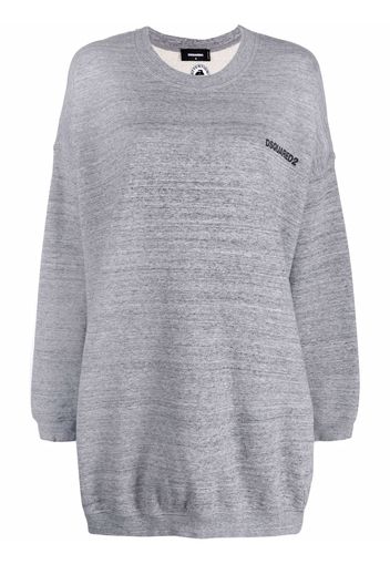 Dsquared2 logo-print sweater dress - Grey