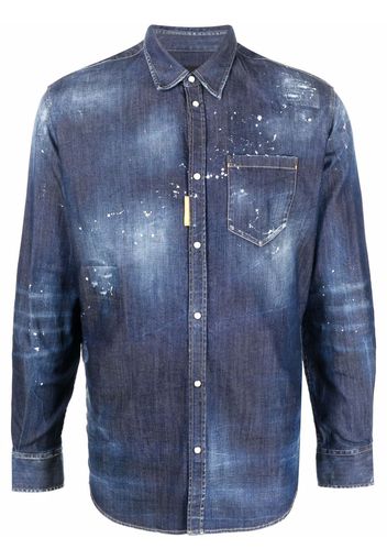 Dsquared2 Icon logo denim shirt - Blue