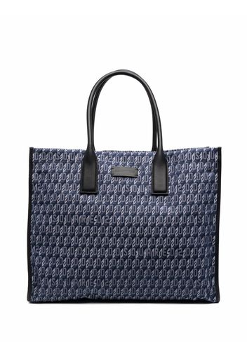 Dsquared2 monogram-pattern denim tote bag - Blue