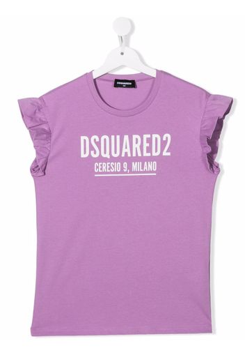 Dsquared2 Kids TEEN logo-print cotton T-shirt - Purple