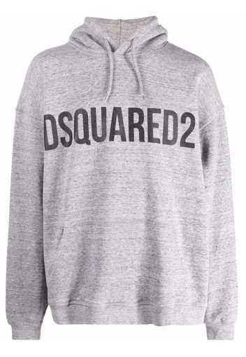 Dsquared2 logo-print cotton hoodie - Grey