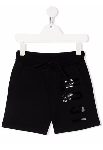 Dsquared2 Kids logo-print cotton shorts - Black