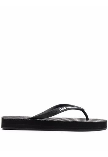 Dsquared2 logo-print flip flops - Black