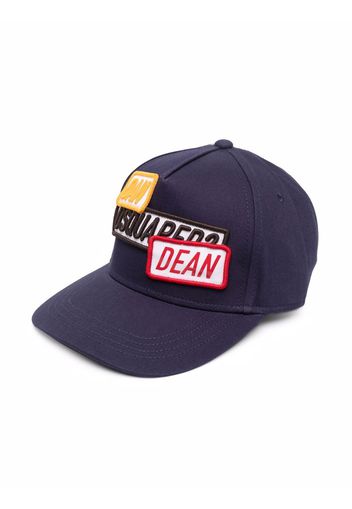 Dsquared2 Kids logo-patch cotton cap - Blue