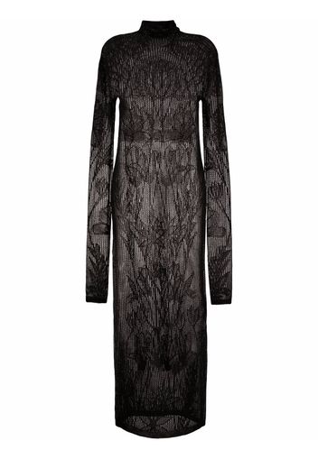 Dsquared2 open-knit long-sleeve dress - Black