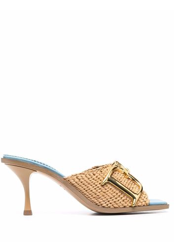 Dsquared2 logo-plaque detail mules - Neutrals