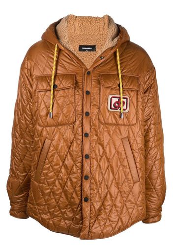 Dsquared2 hooded quilted-effect coat - Brown