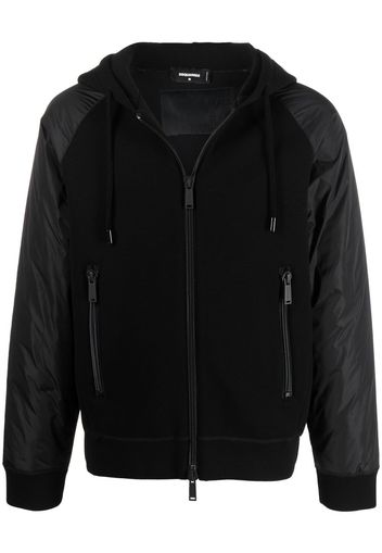 Dsquared2 hybrid zip-up hoodie - Black