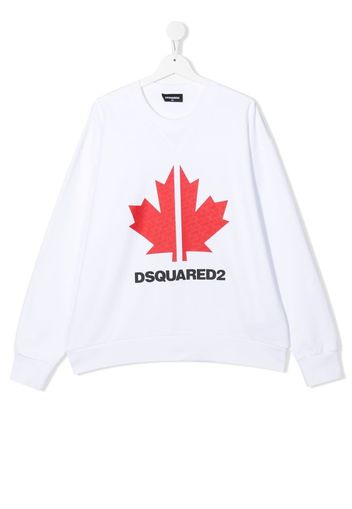 Dsquared2 Kids TEEN logo-print sweatshirt - White