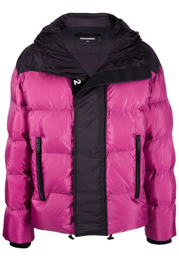 Dsquared2 logo-print padded jacket - Purple