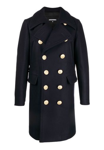 Dsquared2 double-breasted wool coat - Blue