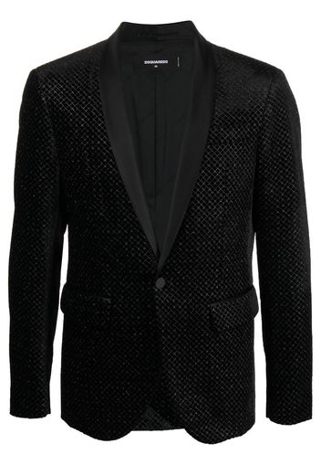 Dsquared2 metallic-effect single-breasted blazer - Black