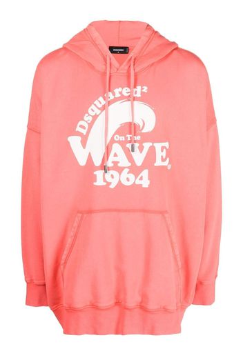 Dsquared2 graphic-print long-sleeve hoodie - Pink