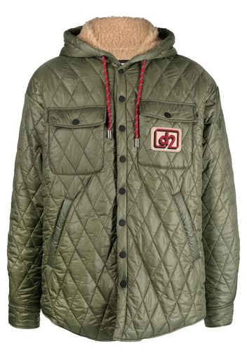 Dsquared2 logo-patch quilted jacket - Green