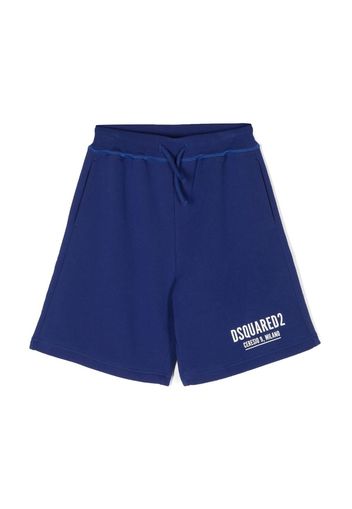 Dsquared2 Kids logo-print track shorts - Blue