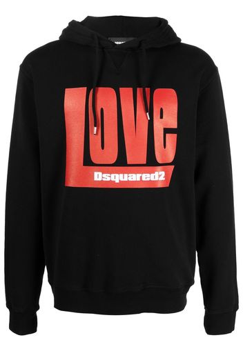 Dsquared2 logo-print pullover hoodie - Black