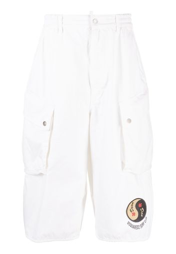 Dsquared2 knee-length cargo shorts - White