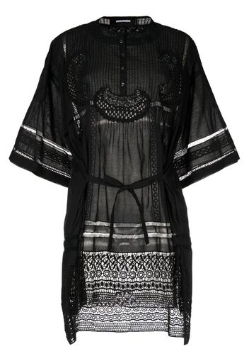 Dsquared2 Sangallo cotton tunic dress - Black