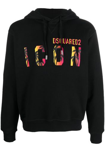 Dsquared2 Icon-print hooded sweatshirt - Black