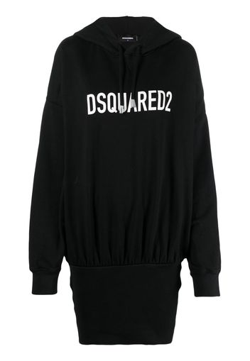 Dsquared2 logo print hooded dress - Black