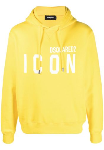 Dsquared2 logo-print cotton hoodie - Yellow