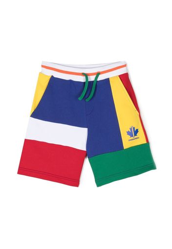 Dsquared2 Kids colour-block track shorts - Blue