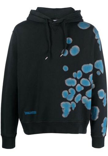 Dsquared2 dye-print cotton hoodie - Black