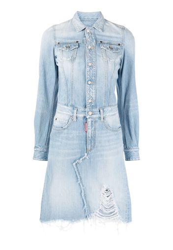 Dsquared2 distressed denim dress - Blue