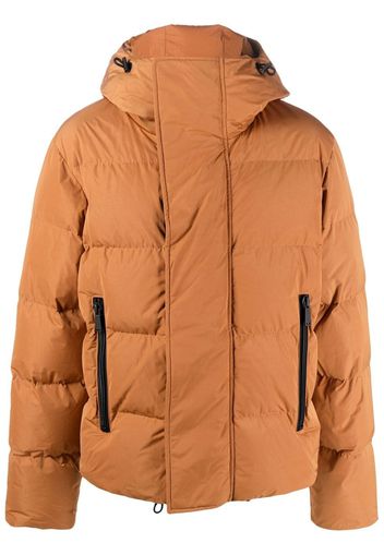 Dsquared2 funnel-neck hooded puffer jacket - Orange