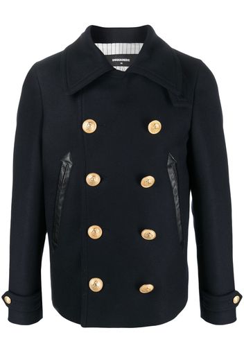 Dsquared2 double-breasted wool-blend peacoat - Blue